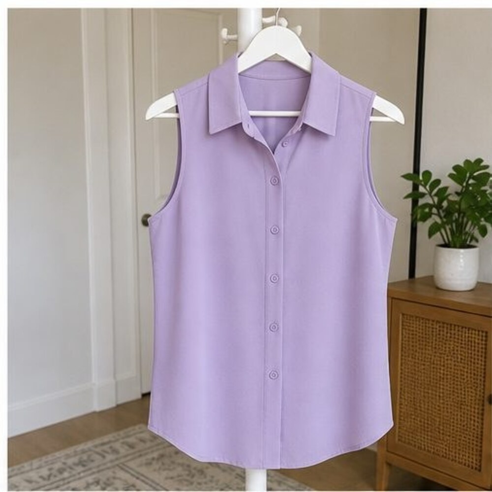 Lilac Pleated Blouse